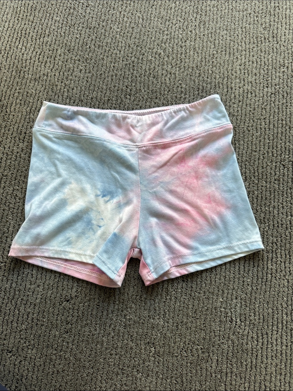 Girls' Pastel Tie-Dye Stretch Shorts - Pink & Blue